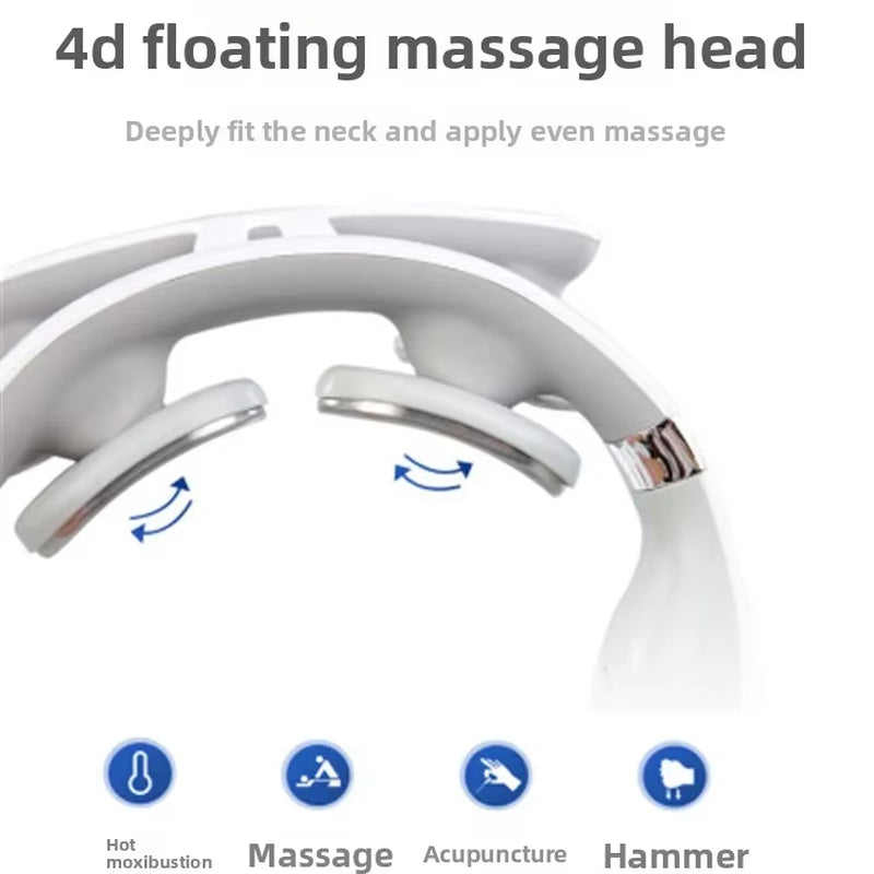 2025 HOT Intelligent Cervical Massager Pulse Multi-Manipulation Neck Massager Charging Cervical Spine Four Heads