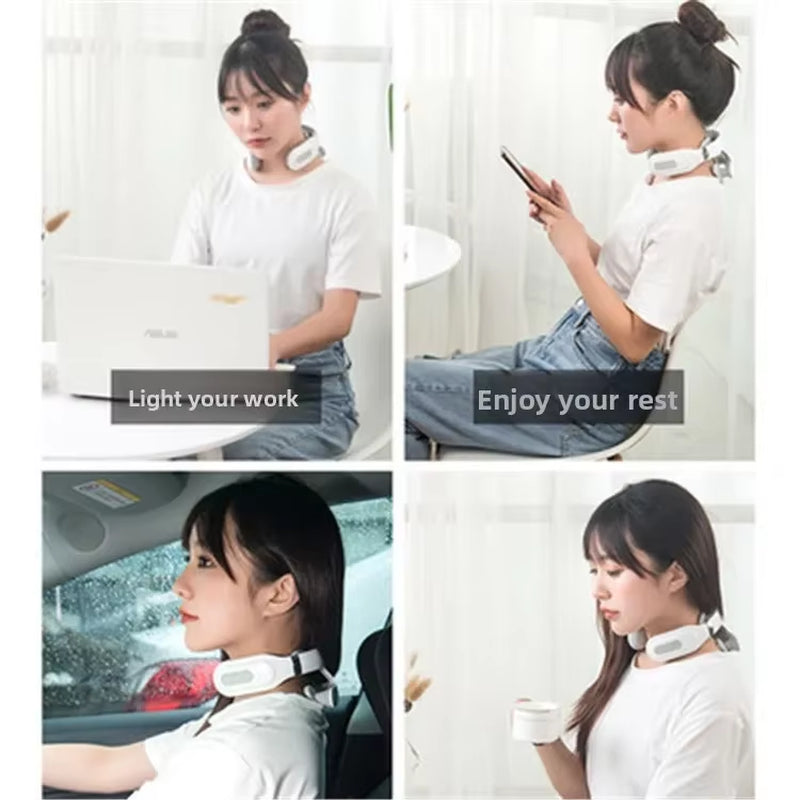 2025 HOT Intelligent Cervical Massager Pulse Multi-Manipulation Neck Massager Charging Cervical Spine Four Heads