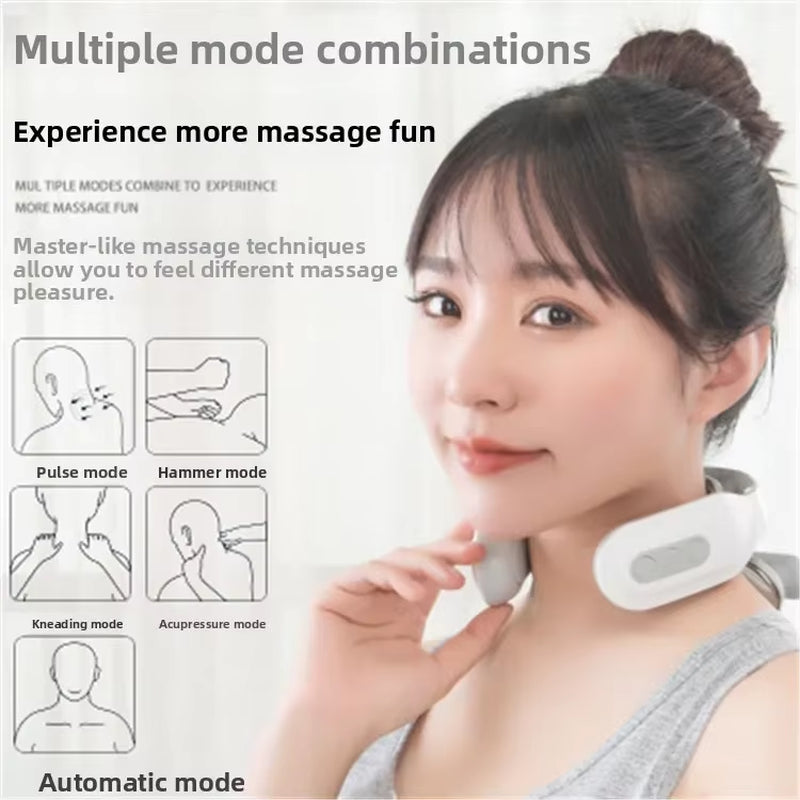 2025 HOT Intelligent Cervical Massager Pulse Multi-Manipulation Neck Massager Charging Cervical Spine Four Heads
